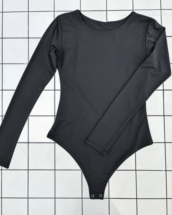 Body Basic Manga Longa Preto