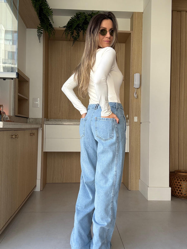 Calça Jeans Clean Reta